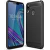 generale Compatibile con ASUS Zenfone Max Pro (M2) ZB631KL / X01BD X01BDA Copertura CUSTODIA COVER GEL silicone TPU protezione MORBIDA CARBON Fiber ANTIURTO (Nero)