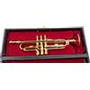 Tromba Modellino da 12 cm Astuccio Regalo Dorata Trumpet Miniature Case
