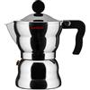 Alessi Moka AAM33/3 Caffettiera Espresso di Design in Fusione di Alluminio, 3 Tazze