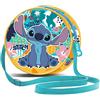 Disney, Borsa a Tracolla Rotonda Unisex Kids, Turchese Lilo e Stitch, One size