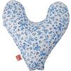 POWER INN Cuscino per petto Hope, circa 32 x 34 cm, per alleviare il dolore dopo mastectomia, morbido cuscino per avambraccio o ascelle, 100% cotone (bianco + fiori blu, cotone, patchwork)