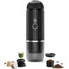 Bewinner Pro Macchina per caffè Espresso Portatile - Caffettiera da Viaggio con Riscaldamento Elettrico a Pressione 19BAR per Uso in Ufficio per Escursioni in Campeggio (Nero)