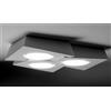 Tecnico by Sforzin ANCHISE lampada da Soffitto 3 Luci in gesso bianco attacco GX53 l.32x33,8cm