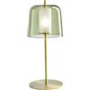 Miloox Sforzin FRIDA LAMPADA DA TAVOLO VERDE MONTATURA ORO SPAZZOLATO ATTACCO G9 H.50CM