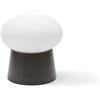 Miloox Sforzin FUJI LAMPADA DA TAVOLO GRIGIO TORTORA DIFFUSORE BIANCO ATTACCO GX53 CON DIMMER