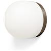 Miloox Sforzin DOMU APPLIQUE DA PARETE IN BRONZO VETRO BIANCO 1 LUCE D.15CM ATTACCO GX53