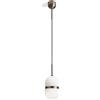 Miloox Sforzin DOMU SOSPENSIONE PICCOLA BRONZO VETRO BIANCO 1 LUCE ATTACCO GX53 D.15CM