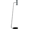 Miloox Sforzin GRAAL LAMPADA DA TERRA 2 LUCI METALLO GRIGIO PARTICOLARI NERI H.172CM
