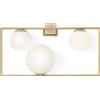 Miloox Sforzin BUBLE APPLIQUE DA PARETE 3 SFERE OPALINO STRUTTURA ORO SPAZZOLATO E BRONZO ATTACCO E27