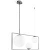 Miloox Sforzin BUBLE LAMPADARIO A SOSPENSIONE 3 LUCI SFERE ACCIAIO SPAZZOLATO PARTICOLARI BRONZO ATTACCO E27