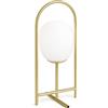 Miloox Sforzin DROP LAMPADA DA TAVOLO 1 LUCE MONTATURA ORO SPAZZOLATO ATTACCO E27 CON DIMMER SUL CAVO