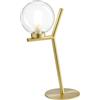 Miloox Sforzin CAMELY LAMPADA DA TAVOLO 1 LUCE ORO SPAZZOLATO ATTACCO G9 D.12CM IN VETRO TRASPARENTE