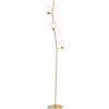 Miloox Sforzin CAMELY LAMPADA DA TERRA 3 LUCI ORO SPAZZOLATO ATTACCO G9 D.12CM IN VETRO TRASPARENTE
