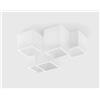 Tecnico by Sforzin HERAEA lampada da soffitto 5 Luci in gesso bianco attacco GU10 24x33cm