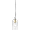Miloox Sforzin EBE SOSPENSIONE 1 LUCE DIFFUSORE IN VETRO TRASPARENTE ROSONE ORO ATTACCO E27