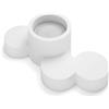 Tecnico by Sforzin CHIO lampada da soffitto 1 Luce tonda attacco GX53 in gesso bianco 24,5cm