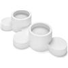 Tecnico by Sforzin CHIO lampada da soffitto 2 Luci tonda attacco GX53 in gesso bianco 34cm