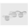 Tecnico by Sforzin CHIO lampada da soffitto 3 Luci attacco GX53 In Linea in gesso bianco 45cm