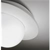 Tecnico by Sforzin CICLADI TONDA lampada a Soffitto 1 Luce attacco GX53 d.22,7cm in gesso e vetro bianco