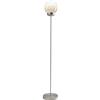 Miloox Sforzin JOTTO LAMPADA DA TERRA IN METALLO COLORE ALLUMINIO VETRO SFUMATO AMBRA DA 25CM 1 LUCE ATTACCO GX53 DIMMERABILE