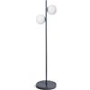 Miloox Sforzin JUGEN LAMPADA DA TERRA 2 LUCI VETRO BIANCO MONTATURA OTTANIO ATTACCO E27