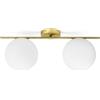 Miloox Sforzin JUGEN LAMPADARIO DA SOFFITTO 2 LUCI ORO SPAZZOLATO E BIANCO ATTACCO E27
