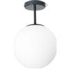 Miloox Sforzin JUGEN LAMPADARIO SOFFITTO 1 LUCE VETRO BIANCO MONTATURA OTTANIO ATTACCO E27