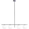 Miloox Sforzin JUGEN LAMPADARIO SOFFITTO 4 LUCI VETRO BIANCO MONTATURA OTTANIO ATTACCO E27 D.20CM