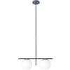 Miloox Sforzin JUGEN SOSPENSIONE 2 LUCI VETRO BIANCO MONTATURA OTTANIO ATTACCO E27