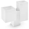 Tecnico by Sforzin Applique HERAEA Parete 3 Luci Up/Down bianca in gesso attacco G9 28,5cm