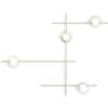 Miloox Sforzin MIKADO LAMPADA DA PARETE O SOFFITTO 4 LUCI CIPRIA E TRASPARENTE ATTACCO G9