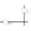 Miloox Sforzin MIKADO LAMPADA DA PARETE O SOFFITTO CON ROTAZIONE 2 LUCI VETRO COSMO IN METALLO NERO D.12CM ATTACCO G9