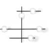 Miloox Sforzin MIKADO LAMPADA DA PARETE O SOFFITTO CON ROTAZIONE 5 LUCI VETRO COSMO IN METALLO NERO D.12CM ATTACCO G9