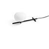Miloox Sforzin MIKADO LAMPADA DA TAVOLO 1 LUCE IN METALLO NERO E VETRO SOFFIATO BIANCO D.14CM ATTACCO G9