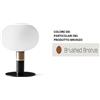 Miloox Sforzin MOSE LAMPADA DA TAVOLO 1 LUCE IN METALLO NERO E PARTICOLARI BRONZO ATTACCO G9