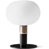 Miloox Sforzin MOSE LAMPADA DA TAVOLO 1 LUCE IN METALLO NERO E PARTICOLARI RAME ATTACCO G9