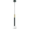 Miloox Sforzin MOSE LAMPADARIO A SOSPENSIONE GRANDE ORO SPAZZOLATO MOTATURA NERA ATTACCO G9