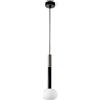 Miloox Sforzin MOSE LAMPADARIO A SOSPENSIONE MEDIA BRONZO SPAZZOLATO MOTATURA NERA ATTACCO G9