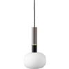 Miloox Sforzin MOSE LAMPADARIO A SOSPENSIONE PICCOLA BRONZO SPAZZOLATO MOTATURA NERA ATTACCO G9