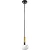 Miloox Sforzin MOSE LAMPADARIO A SOSPENSIONE PICCOLA ORO SPAZZOLATO MOTATURA NERA ATTACCO G9
