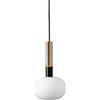 Miloox Sforzin MOSE LAMPADARIO A SOSPENSIONE PICCOLA RAME SPAZZOLATO MOTATURA NERA ATTACCO G9