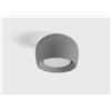 Tecnico by Sforzin MYSIA lampada da Soffitto 1 Luce attacco GX53 Grigia RAL 7039 in gesso 11x11cm