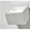 Tecnico by Sforzin NASSO applique da Parete 1 Luce attacco GX53 Quadrata bianco in gesso e alluminio 60°