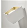 Tecnico by Sforzin NASSO applique da Parete 1 Luce attacco GX53 Quadrata ottone in gesso e alluminio 60°