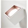 Tecnico by Sforzin NASSO applique da Parete 1 Luce attacco GX53 Quadrata rame in gesso e alluminio 60°