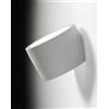 Tecnico by Sforzin NASSO applique da Parete 1 Luce attacco GX53 Tonda bianco in gesso e alluminio d.12cm 60°