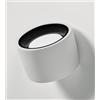 Tecnico by Sforzin NASSO applique da Parete 1 Luce attacco GX53 Tonda Nero in gesso e alluminio d.12cm 60°