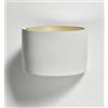 Tecnico by Sforzin NASSO applique da Parete 1 Luce attacco GX53 Tonda ottone in gesso e alluminio d.12cm 60°