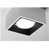 Tecnico by Sforzin NASSO Soffitto 1 Luce attacco GX53 Quadrata Nero in gesso e alluminio 12x12cm