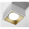 Tecnico by Sforzin NASSO Soffitto 1 Luce attacco GX53 Quadrata ottone in gesso e alluminio 12x12cm